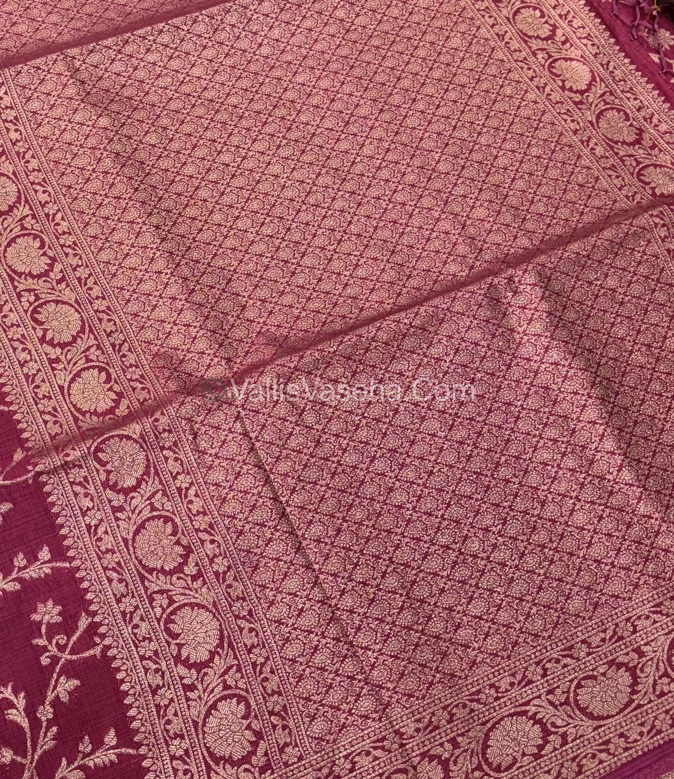 Banarasi - Heritage Silk - Semi Kathan Silk - Onion Pink Shade- VVBHS001