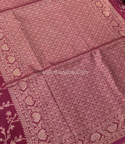 Banarasi - Heritage Silk - Semi Kathan Silk - Onion Pink Shade- VVBHS001
