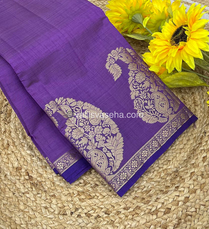Semi Tussar Silk - Purple Shade - VVSTS002