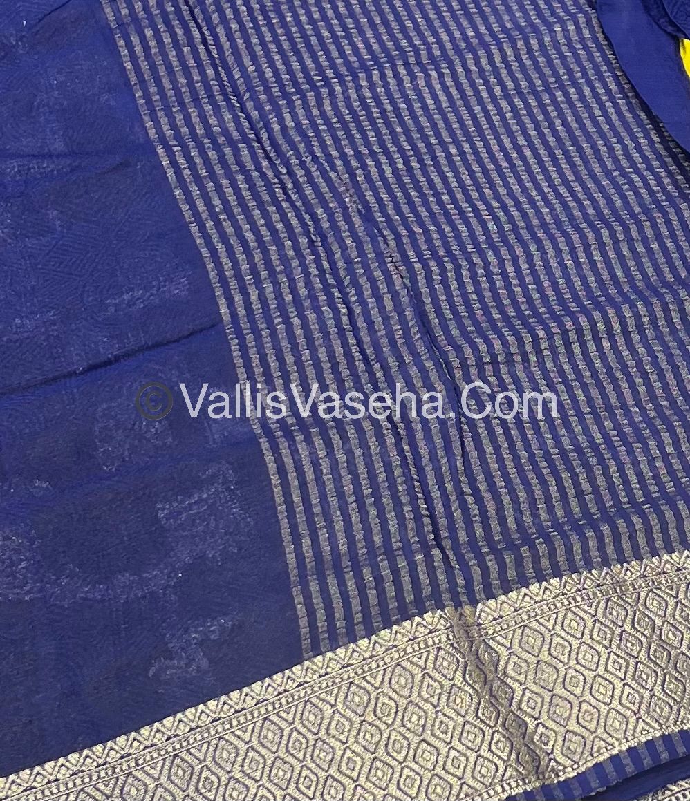 Semi Viscose / Semi Mysore Crepe Silk Variety - Embossed Design - VVSMC002