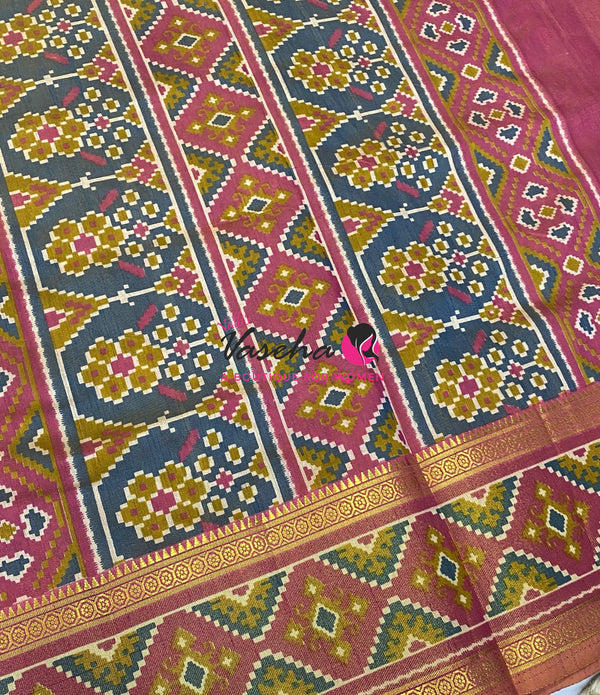 Semi Patola | Printed Silk Saree - Combo - VVSPS002