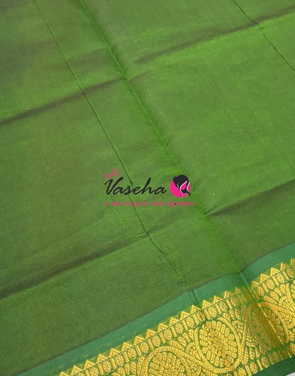 Semi Silk Cotton Saree | Double Leaf Butta Design |VVSSC016