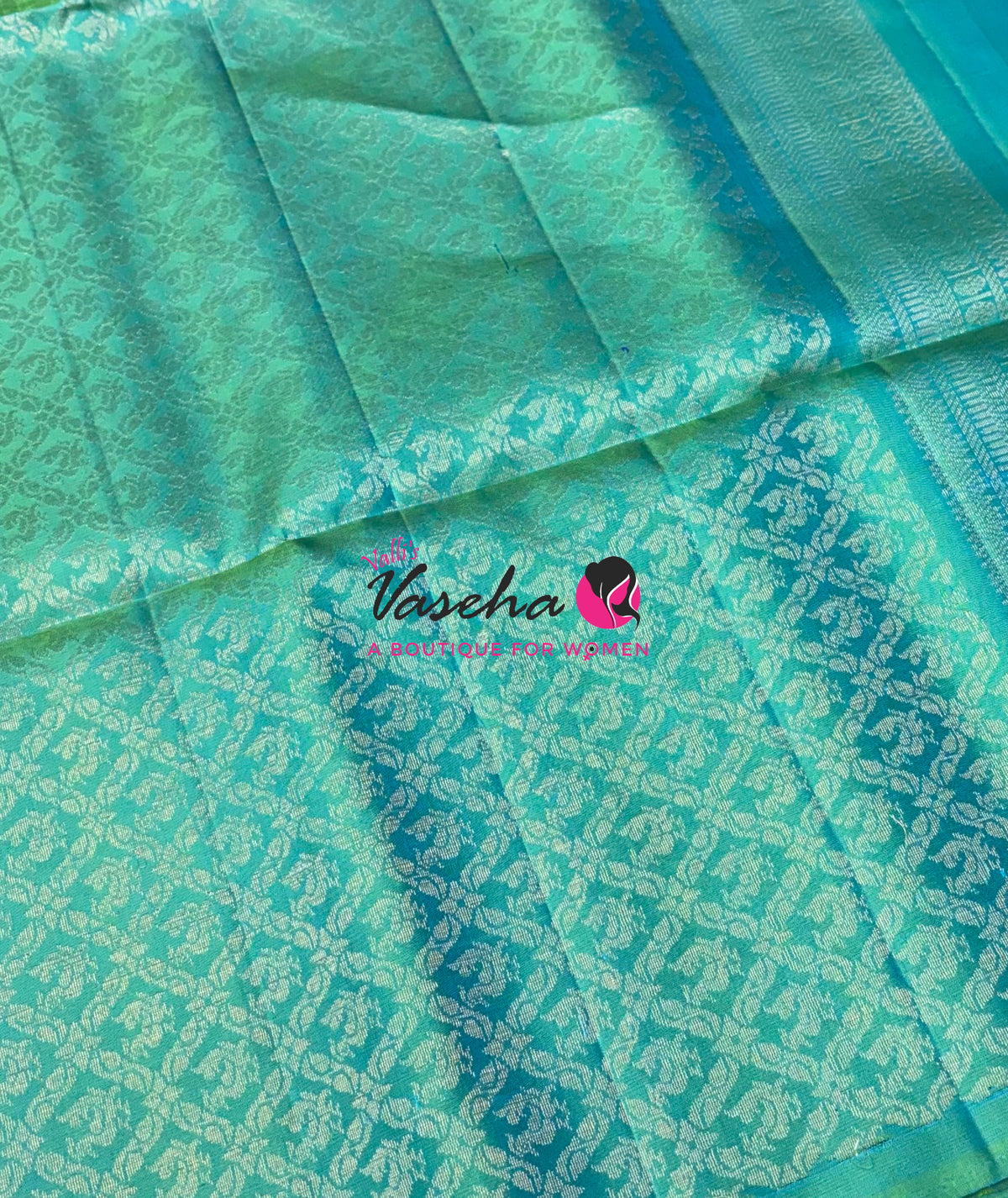 Pure Soft Silk Saree  - Turquoise Blue Shade - VVPSS123
