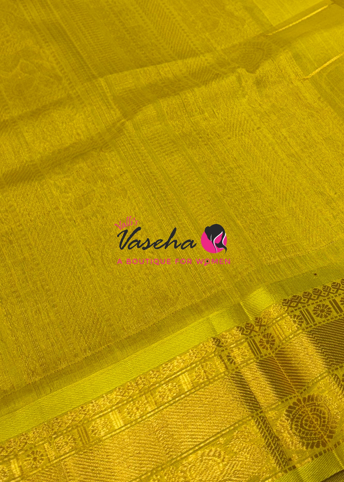 Pure Silk Cotton Saree - Mayil & Chakkaram Design - Pink With Yellow Shade - VVMC001