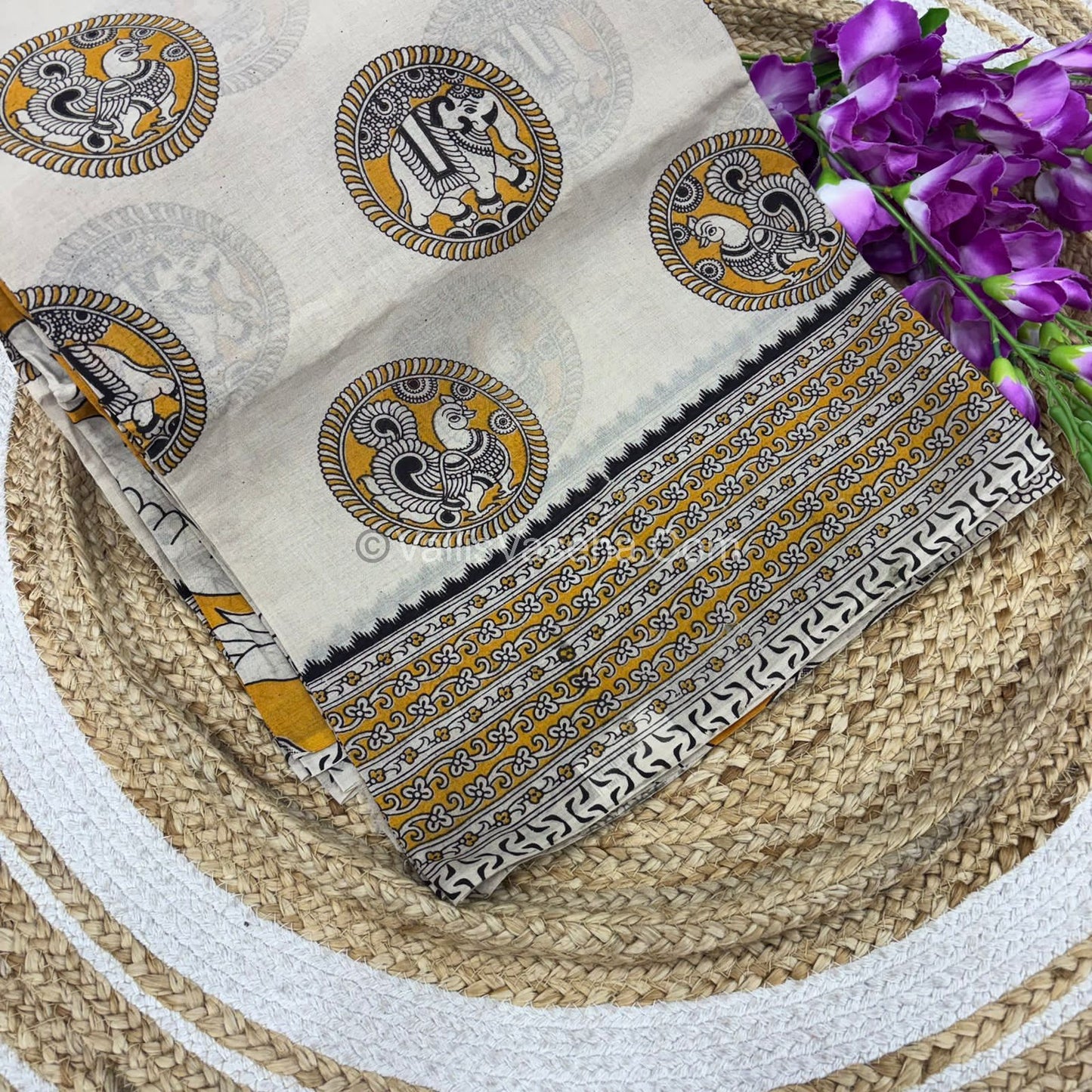 Pure Kalamkari Cotton Saree - VVPKC002