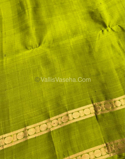Pure Soft Silk Saree - Retta Petta Border- Mayil & Chakkaram - VVPSS057