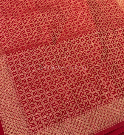 Banarasi - Heritage Silk - Semi Kathan Silk - Red Shade - VVBHS007