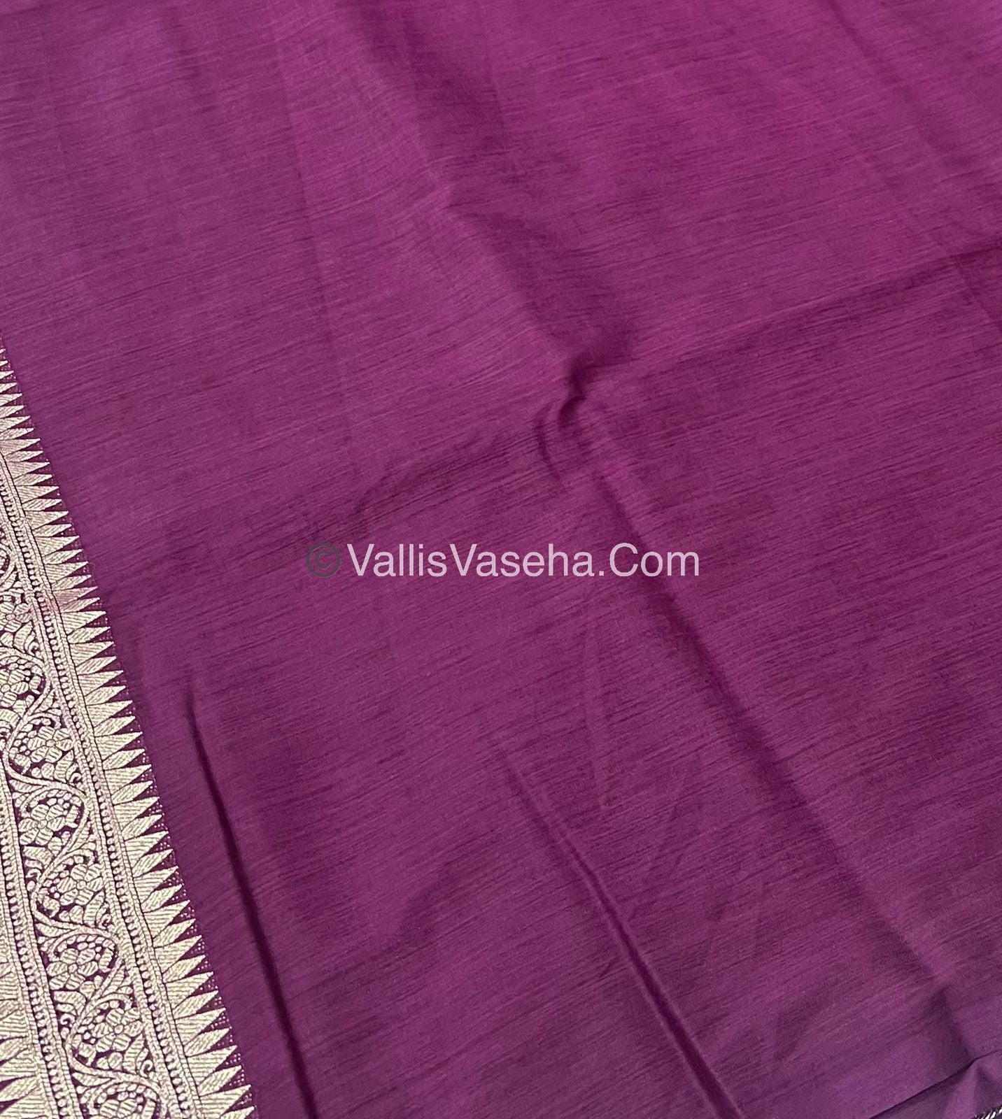 Banarasi - Heritage Silk - Semi Kathan Silk - Wine Shade - VVBHS003