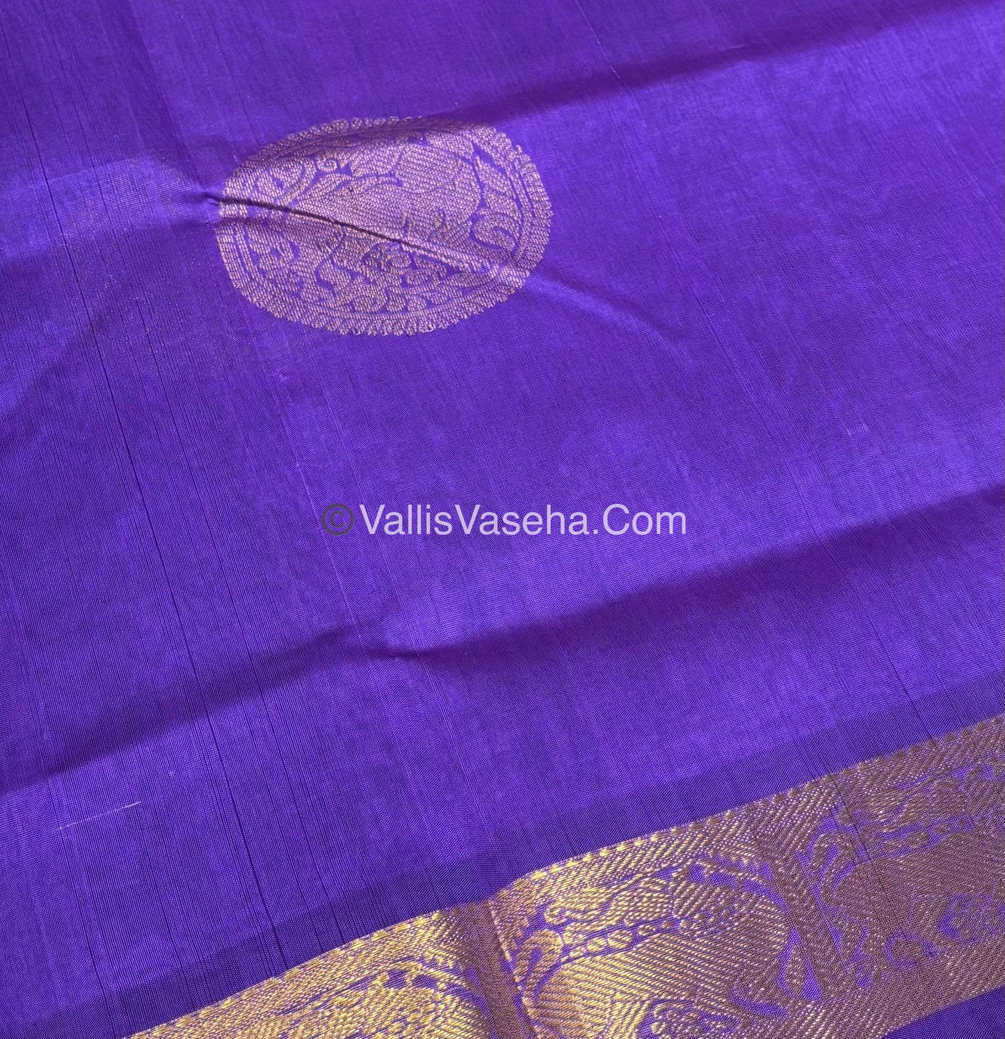 Pure Silk Cotton Sarees - Lavender With Green Shade - VVPSC009