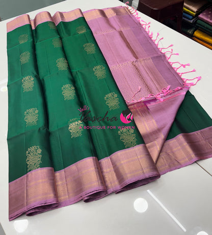 Pure Soft Silk Saree - Kanchi Border - VVPSS033