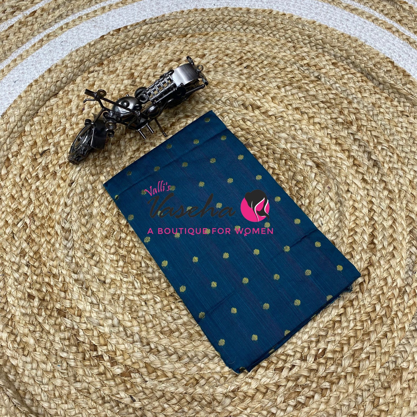 Blouse Bit - Pack Of 10pcs - Assorted-  Semi Raw Silk - Coin Butta - 1 mtr - VVBB004
