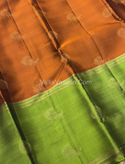 Half Mix - Pure Soft Silk Saree - Long Retta Petta Border with Butta - VVPSS076