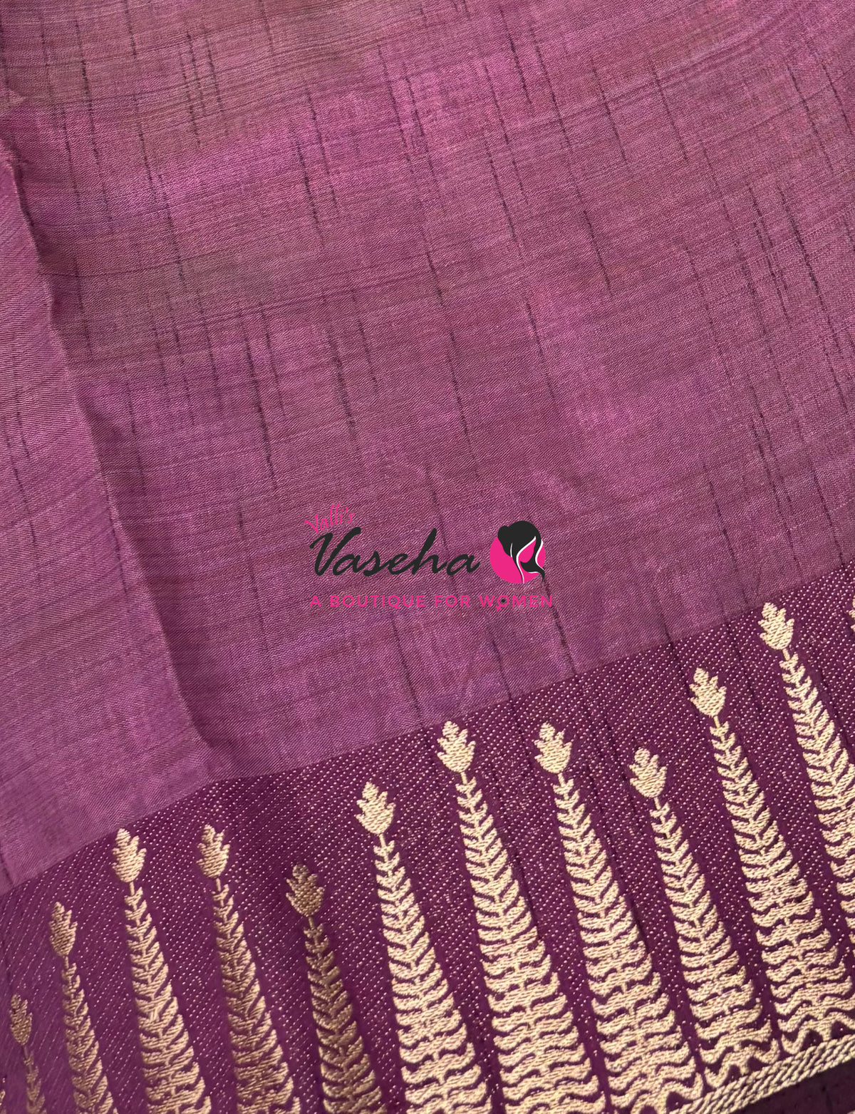 Semi Tussar Silk Saree | Wine Shade |VVSTS050