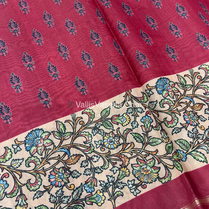 30% less - Offer Saree -  semi Chanderi silk Saree - VVDS006