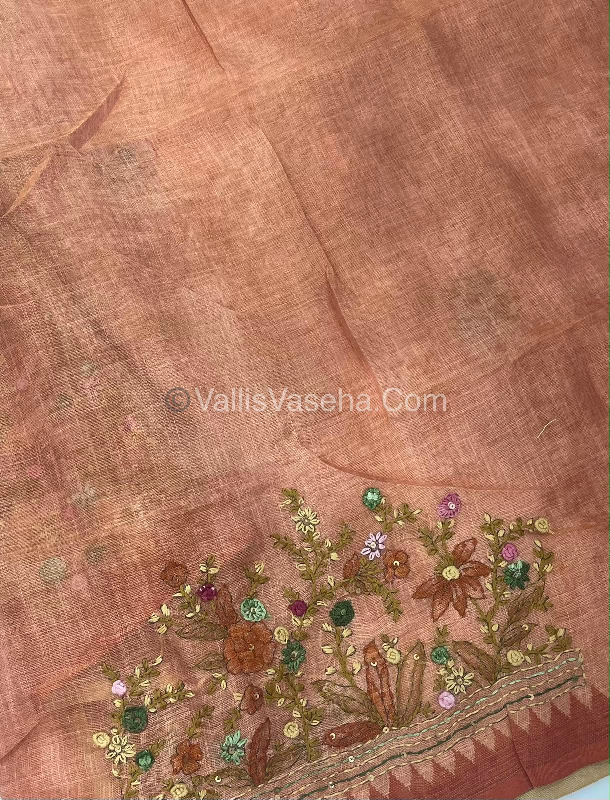 French Knot - Tissue Saree - Skin Shade - VVLFN013