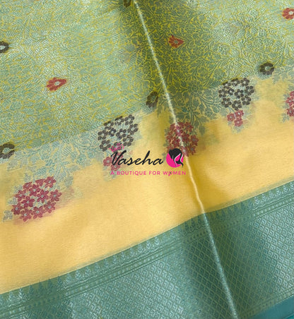 40% less - Offer Saree - Semi Banarsi Silk Saree - VVDS008