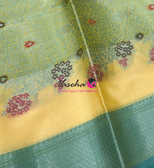 40% less - Offer Saree - Semi Banarsi Silk Saree - VVDS008