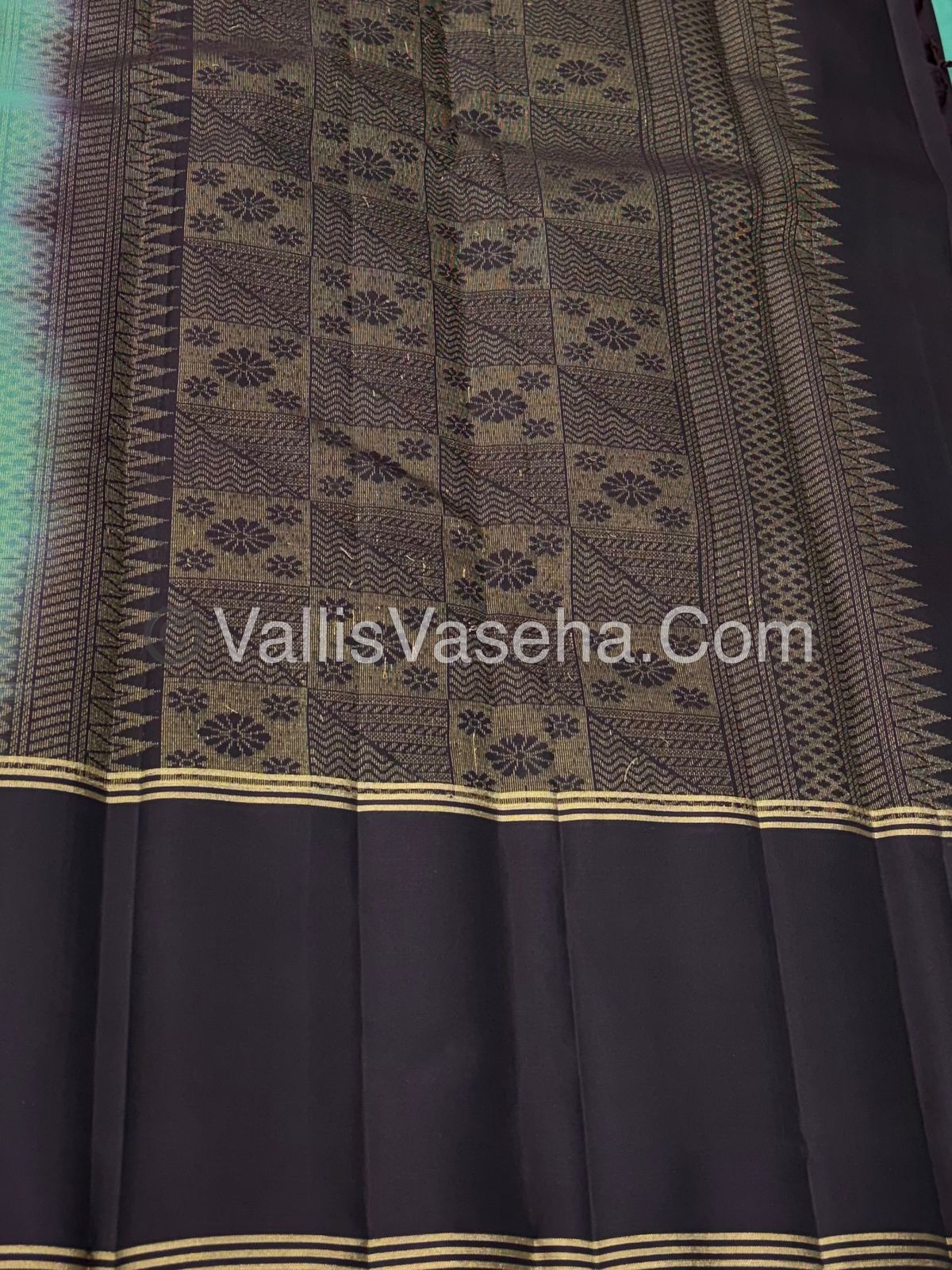 Half Mix - Pure Soft Silk Saree - Long Retta Petta Border with Butta - VVPSS075