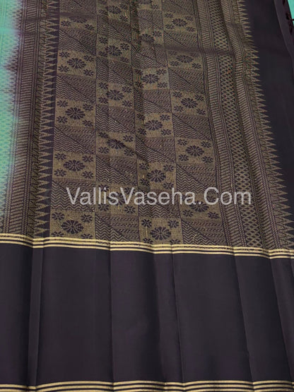 Half Mix - Pure Soft Silk Saree - Long Retta Petta Border with Butta - VVPSS075