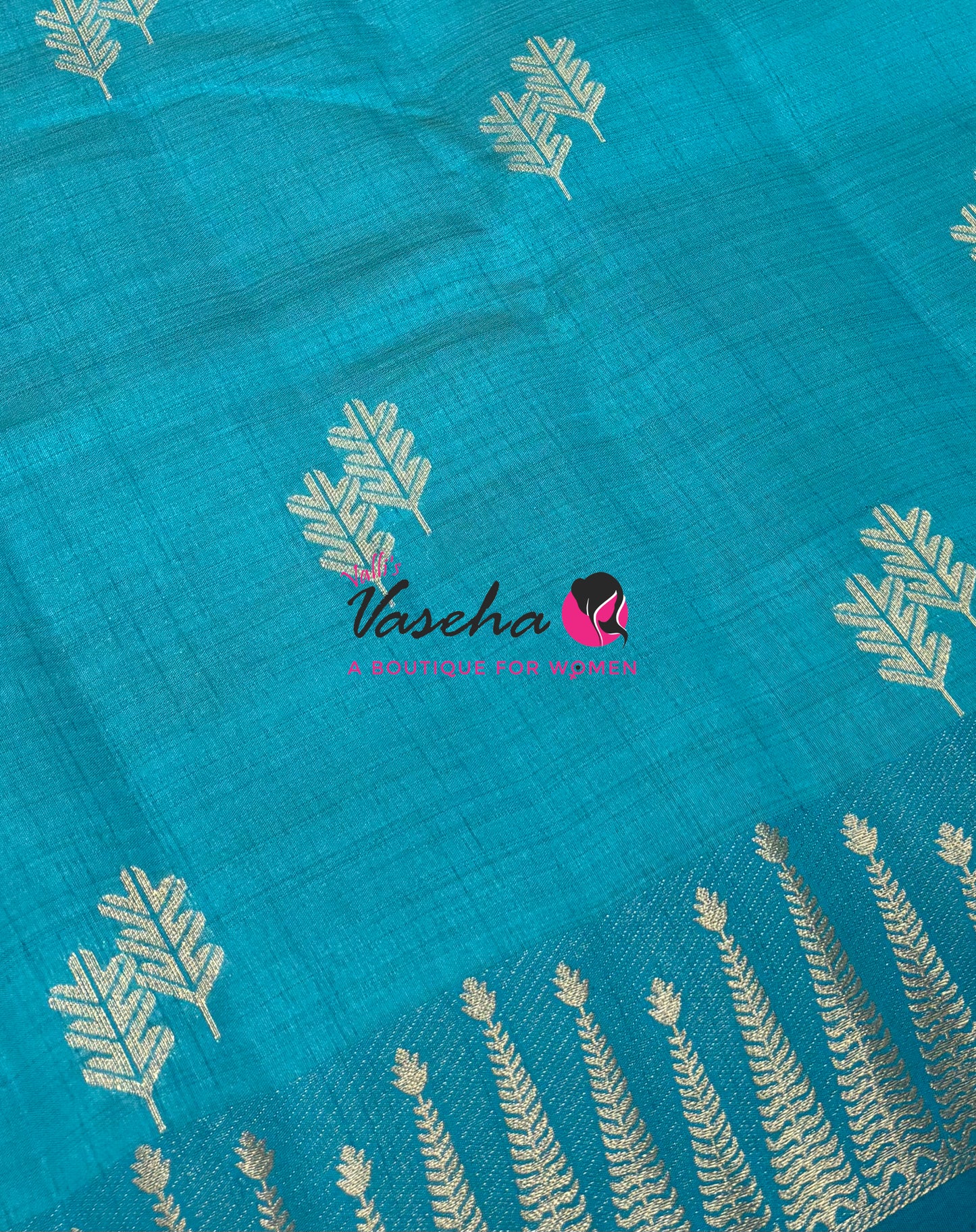 Semi Tussar Silk Saree | Blue Shade |VVSTS050