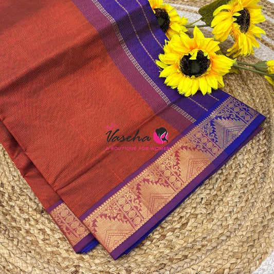 Pure Silk Cotton Saree - Vairavoosi Design - VVSCV005