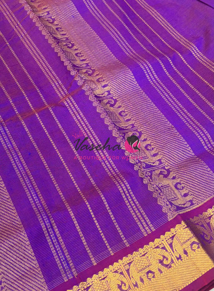 10 yards - Pure Silk Cotton - Purple Shade  - VVTYSC002
