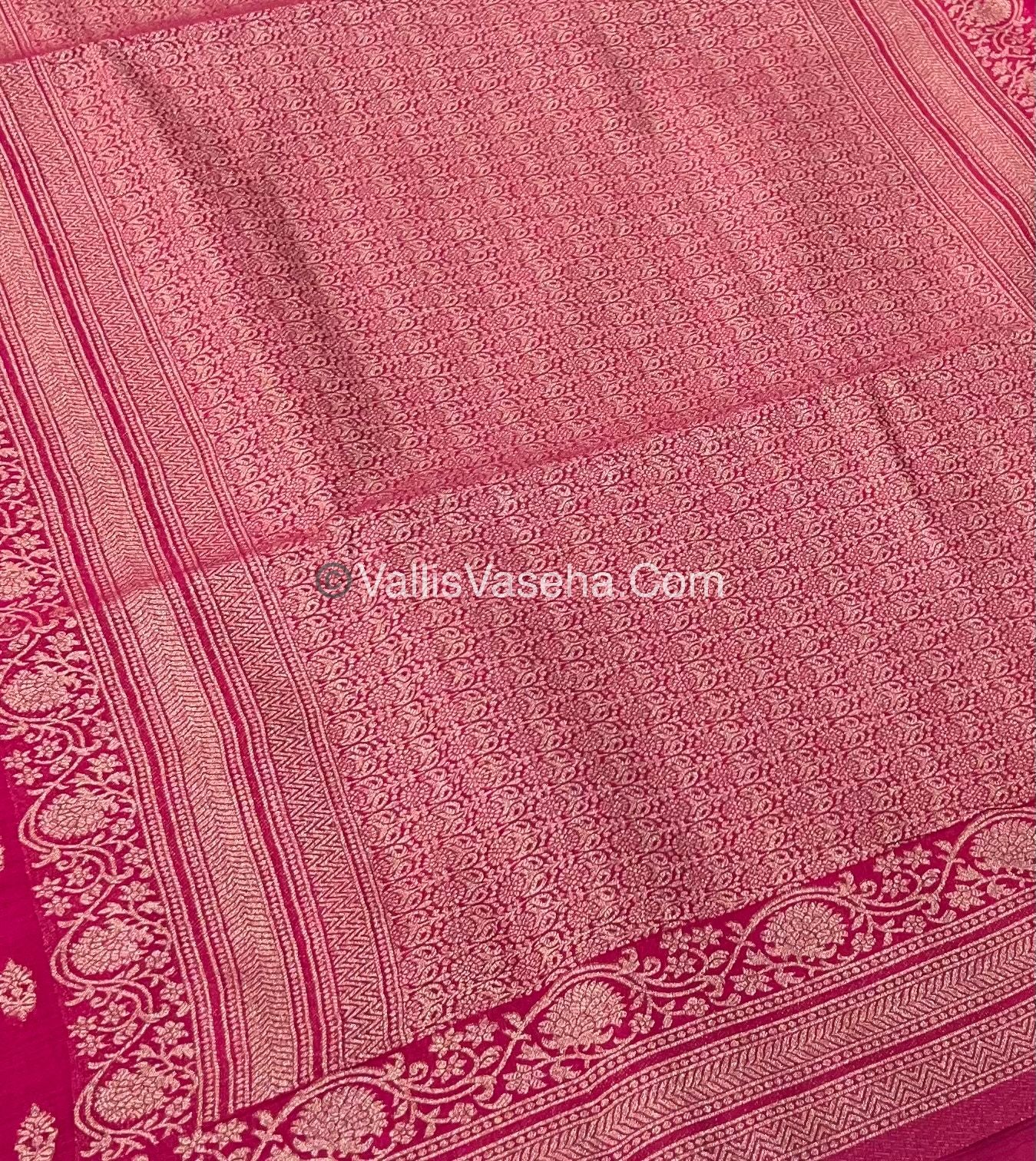 Banarasi - Heritage Silk - Semi Kathan Silk -Pink Shade- VVBHS006