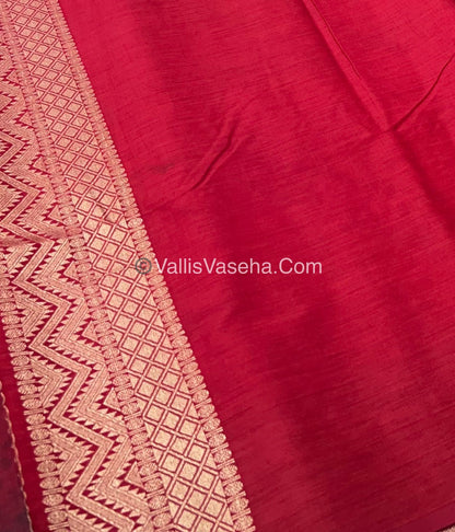 Banarasi - Heritage Silk - Semi Kathan Silk - Red Shade - VVBHS005