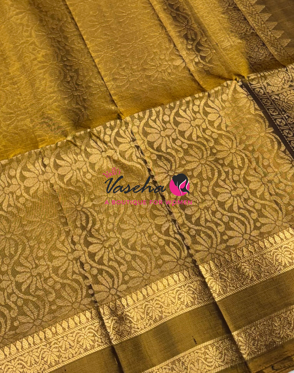 Pure Soft Silk Saree  - Blue  & Mustard Yellow Combo - VVPSS152