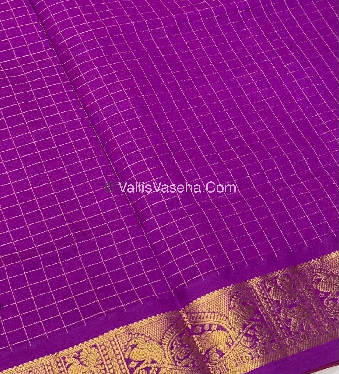 Semi Silk Cotton Saree - Maroon With Purplish Pink shade - VVSSC003