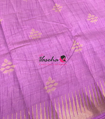 Semi Tussar Silk Saree | Lavender Shade |VVSTS051