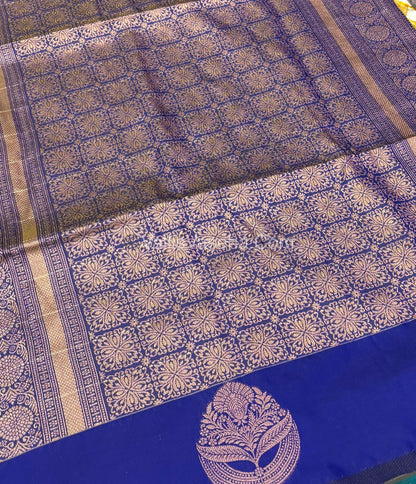 Semi Soft Silk - Dual Tone Shade With  Blue  Combo -VVSSS028