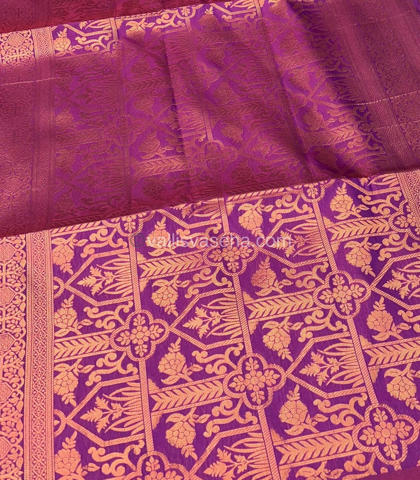 Semi Soft Silk - Border less - Purple Shade -VVSSS007