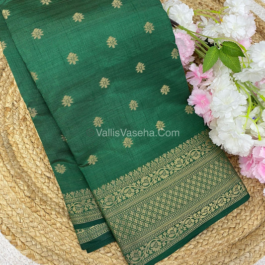 Semi Tussar Silk  - Green Shade  - VVSTS014
