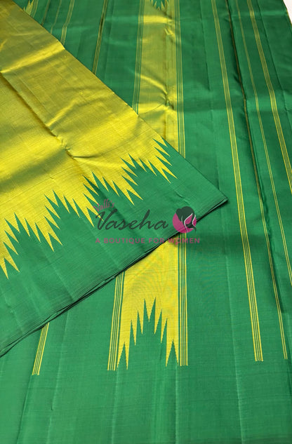 Pure Kanchipuram Silk Saree - Thalampoo - VVPS029