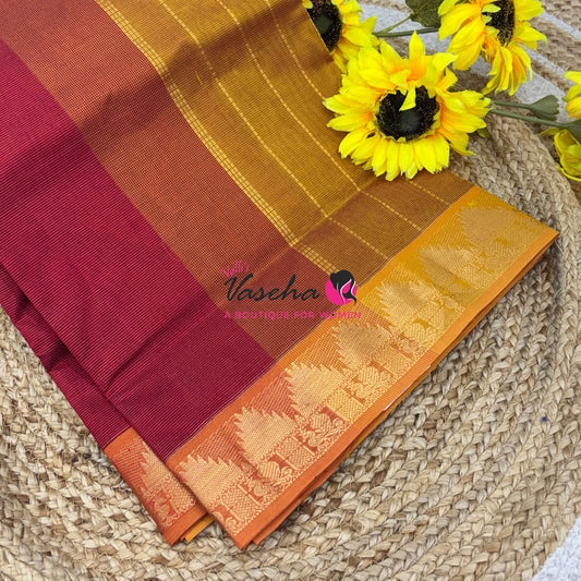 Pure Silk Cotton Saree - Vairavoosi Design - VVSCV005