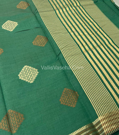 Semi Tussar Silk Saree - Green  Shade - VVSTS016