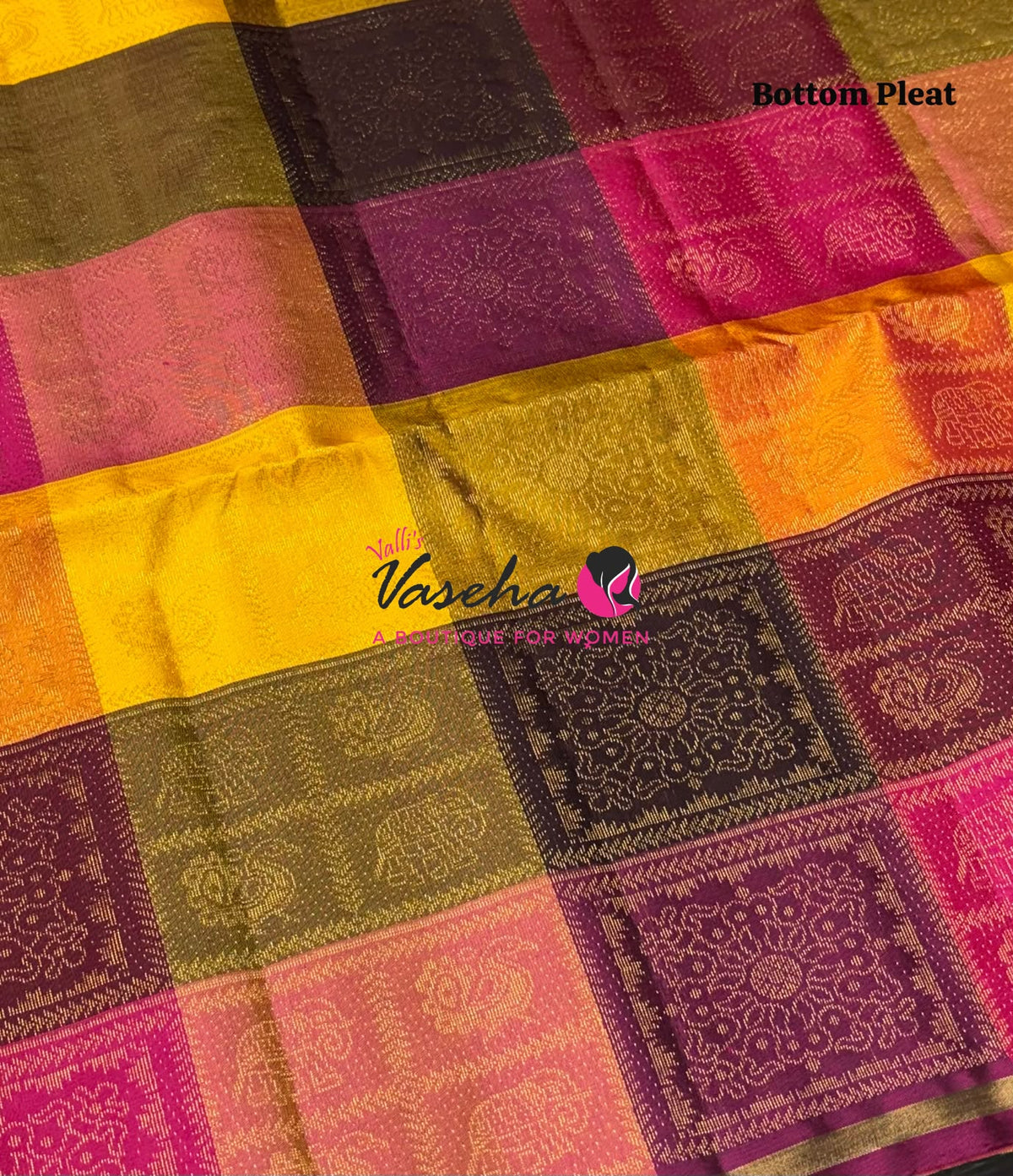 Pure Soft Silk Saree - Partly Pallu -  Half & Half Saree - VVPSS088