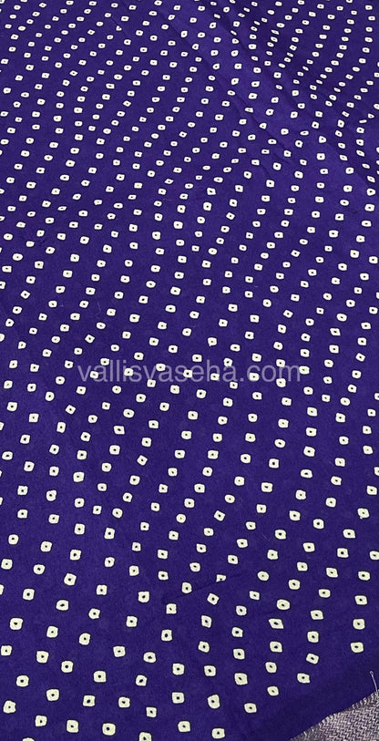 Premium Viscose Georgette Saree - Bandhini Design - Violetish Purple Shade - VVPVG001