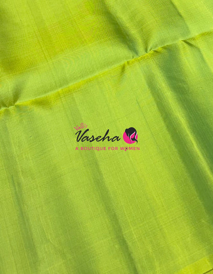 Pure Soft Silk Saree -  Blue & Green Shade - VVPSS086