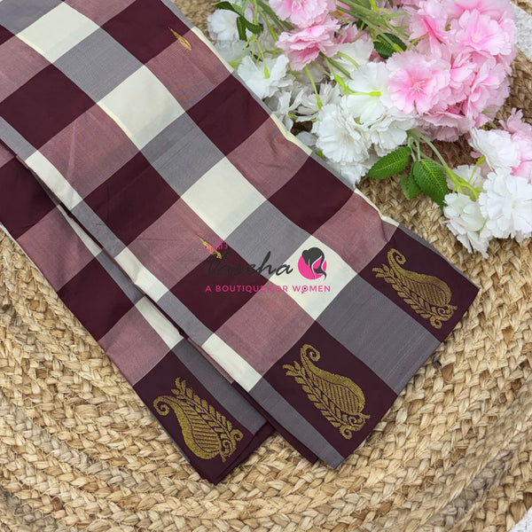 Pazhum Palamum checks - Semi Silk Sarees - VVSSS003