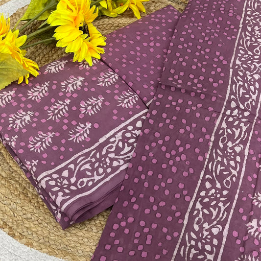 Pure Mul Mul Cotton - Bagru/ Dabu Print - VVUSM002