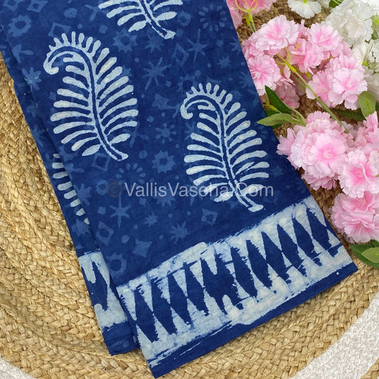 Pure Soft Mul Mul Cotton Sarees - Hand Block Prints - VVMMC003