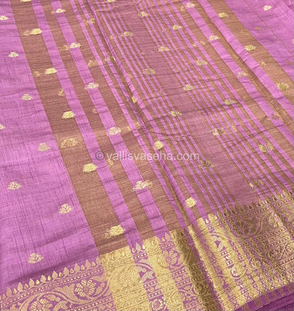 Semi Tussar Silk Saree - Light Onion Pink Shade - VVSTS008