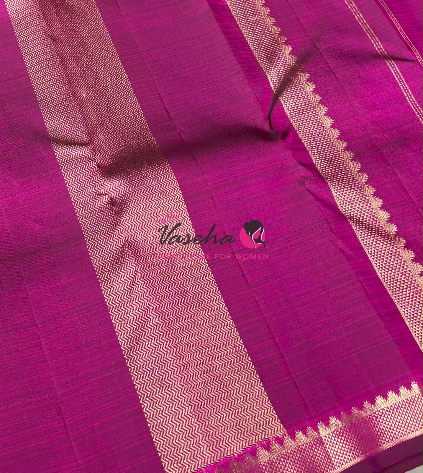 Pure Kanchipuram Silk Saree - Purple Shade  - VVPS055