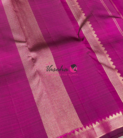 Pure Kanchipuram Silk Saree - Purple Shade  - VVPS055