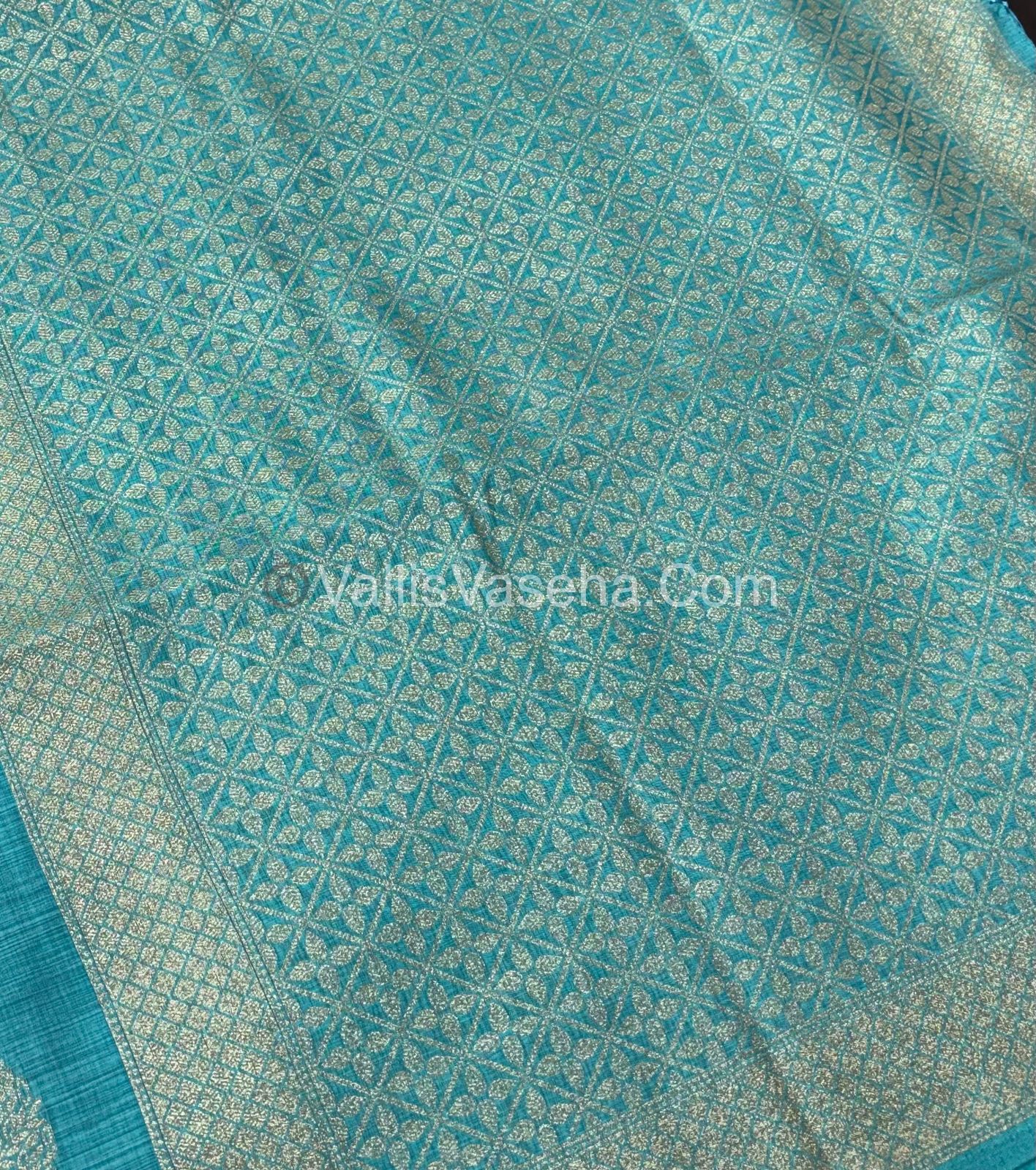 Banarasi - Heritage Silk - Semi Kathan Silk - Sky Blue Shade - VVBHS007