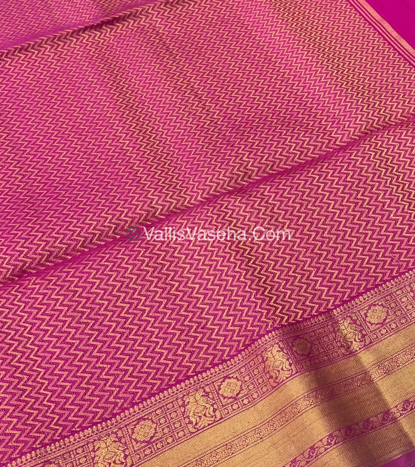 Pure Soft Silk Saree - Peachish  Orange & Pink Combo - VVPSS048