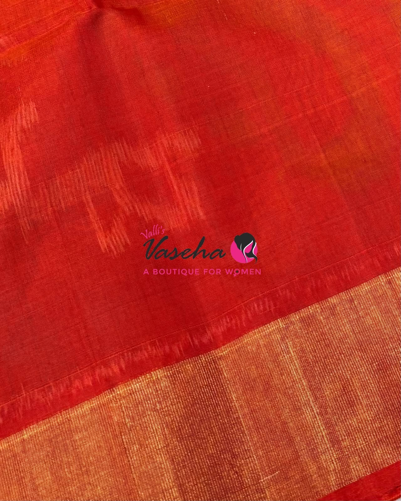Pochampally Silk Cotton Saree - & ￼ ￼ purplish Maroon - VVPPS001