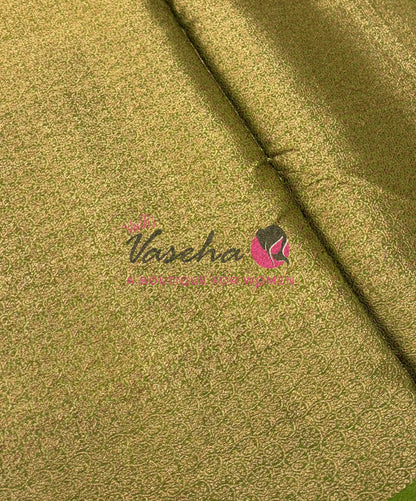 Bamboo Silk Saree- Purple with Green Shade - VVBSS014